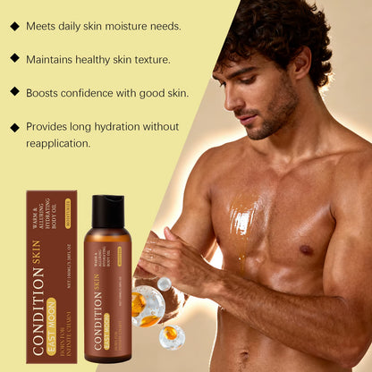 Men'S Moisturizing Body Cream Reduce Dryness Nourishing Skin anti Acne Long Lasting Hydrating Coconut Oil Body Oil for Men 100Ml